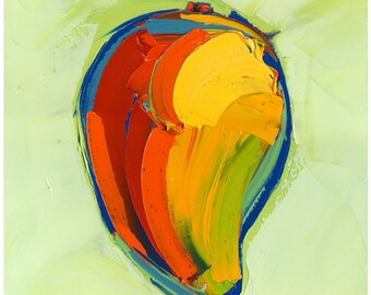 Print - Brilliant Mango -10X10-Modern Fine Art