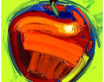 Print-Red Apple -10X10-Modern Fine Art