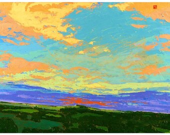 Open Edition Print - Summer Filled Sky, 8 X 10