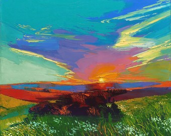 Open Edition Print - Crimson in My Eyes 10 X 10 - landscape