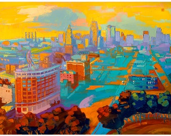 Safety of the Sunset - Kansas City Skyline - Print
