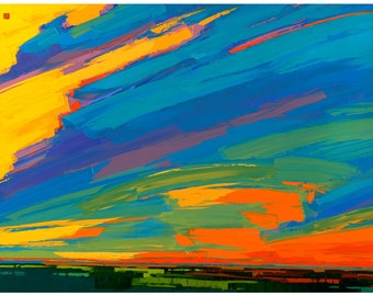 Open Edition Print - Prairie Sunrise 8 X 10