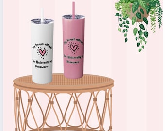 Taza de viaje personalizada para padres de estudiantes universitarios, regalo con nombre de la universidad