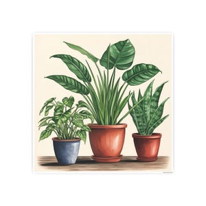 Botanical Wall Art, Vintage Plant Prints, Home Decor Art, Office Decoration, Nature Inspired Wall Decor