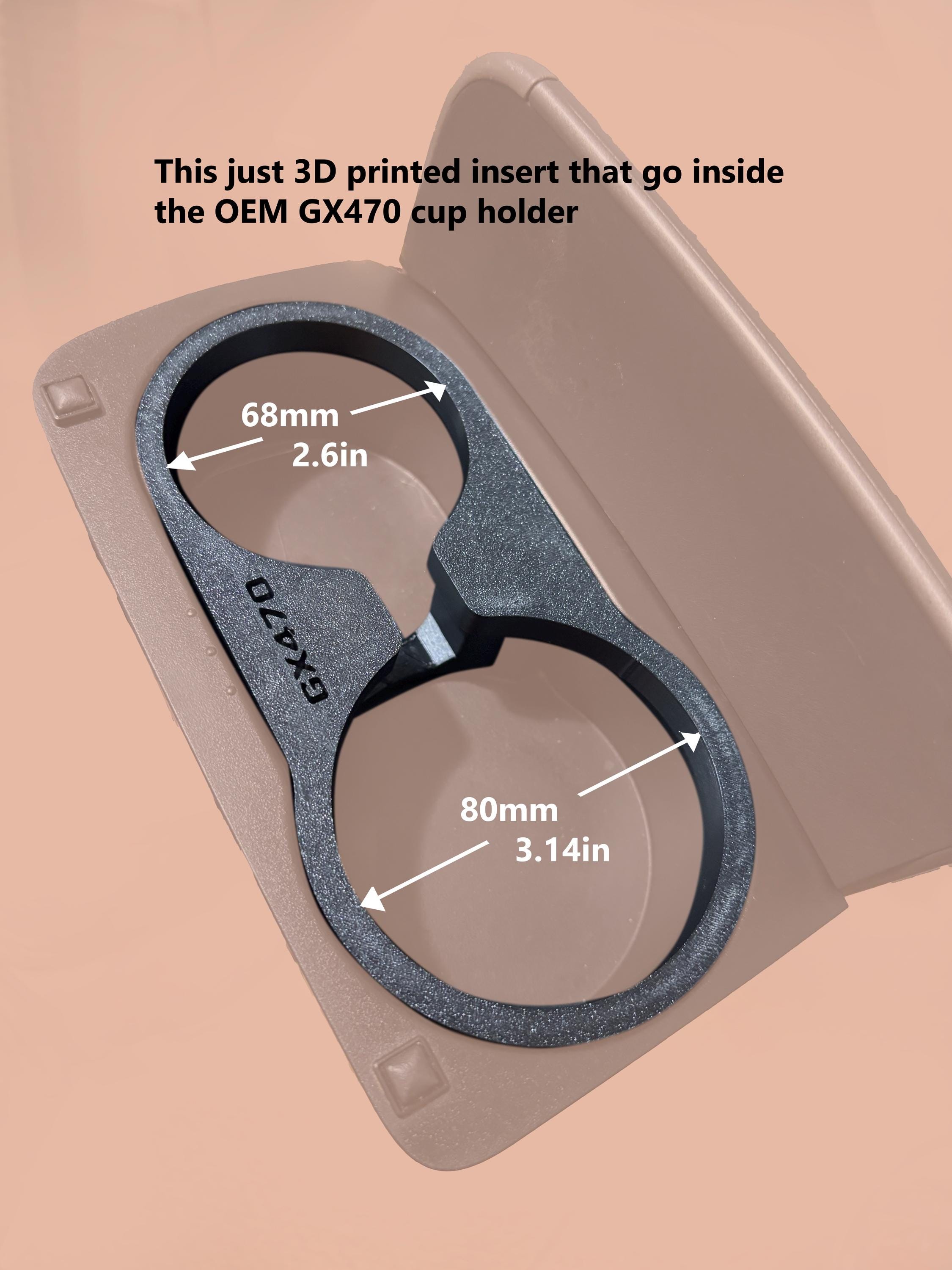 Lexus GX470 (2003-2009) 3D Printed Cup Holder Insert Upgrade - Etsy