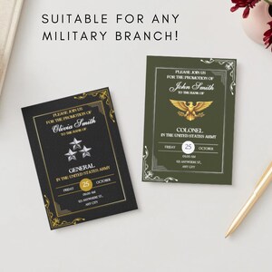 U.S. Army Promotion or Retirement Invite | Editable Canva Template ...