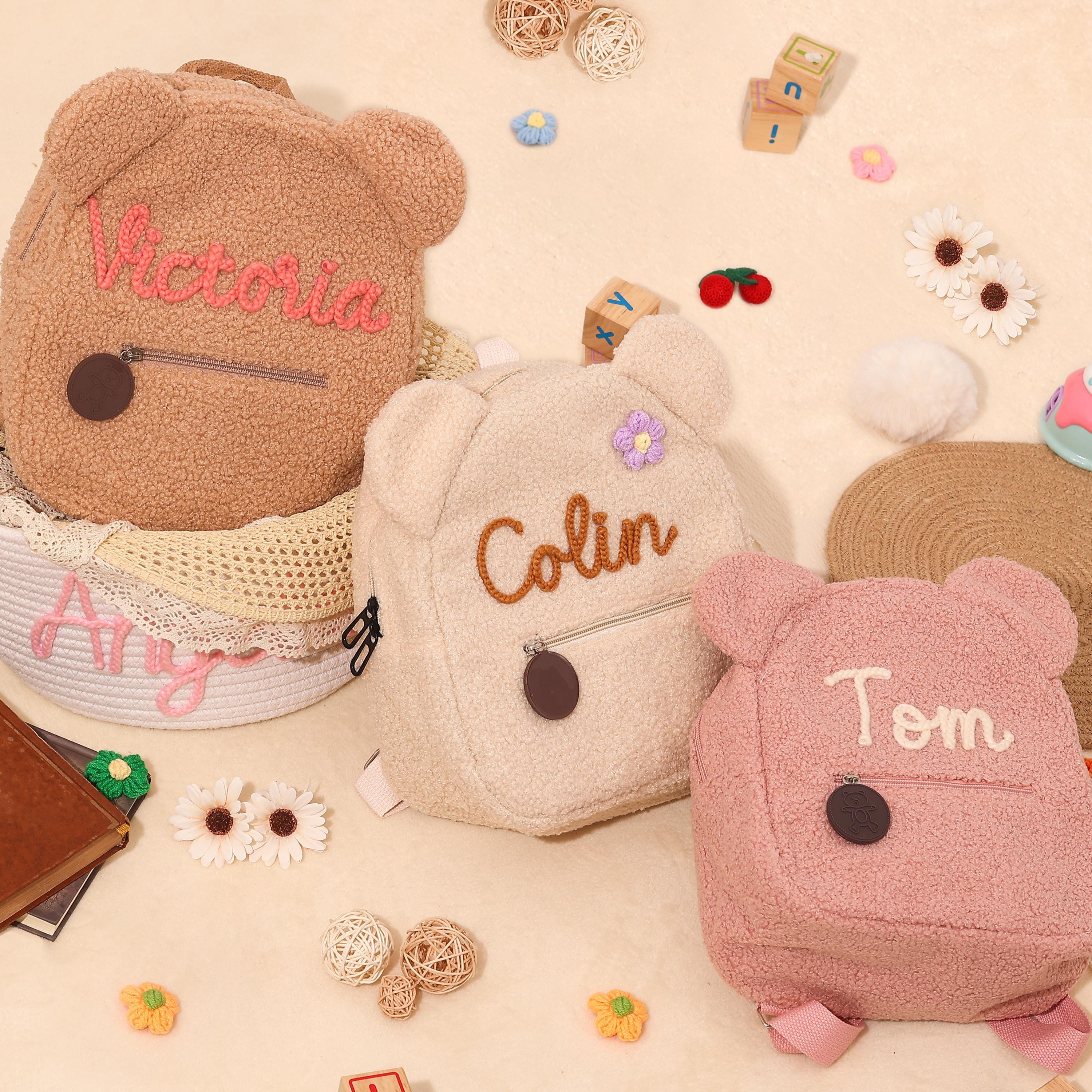 Teddy Bear Backpack Bag, Personalized Fluffy Teddy Bear Bag for Kids, Teddy Kids Backpack, Personalized Backpack Kids, Children's Backpack