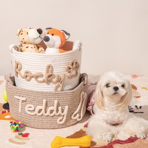 Personalisierter Korb / Spielzeugkiste für Hunde / Spielzeugkorb für Hunde / Spielzeugkorb für Hunde / Spielzeugkorb für Hunde / Aufbewahrungskorb