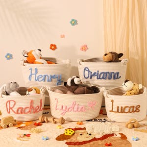 Personalisierter Babyparty-Geschenkkorb, Seil-Baumwollbaby-Geschenkkorb, Baby-Geschenkkorb, Spielzeugkorb, Neugeborenen Geschenk, Baby-Namensgeschenk, Osternest