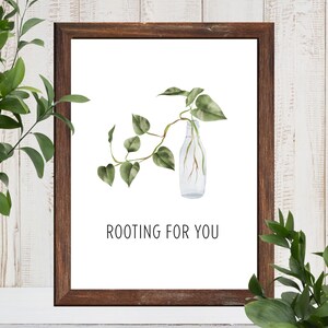 Rooting for You Motivationszitat, inspirierende Wandkunst zum Ausdrucken, ermutigende Klasse Poster, positive Vibes Dekor, Sofort Download