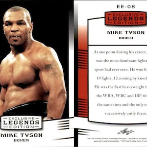 Lote de 10 tarjetas de boxeo Mike Tyson 2022 "Edición Leyendas" EE-08