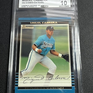 Miguel Cabrera 2002 Bowman Rookie CCG-10