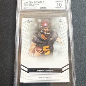 Jayden Daniels 2024 Leaf RC2024 CCG 10 Commanders Rookie