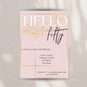 50th Birthday Invitation Template