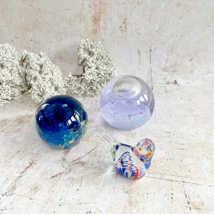Vintage Art Glass: Caithness Paperweight, Murano Bird, Abstract Globe