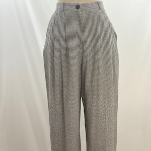 Vintage 80s Joan and David Black And White Checked Pants 25 Waist