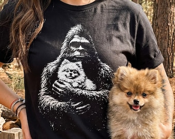 Pomeranian Bigfoot Shirt | Funny Sasquatch Tee | Gift for Dog Lover