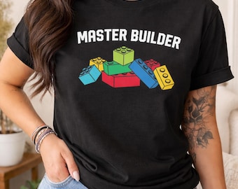 Master Builder Shirt | Building Blocks Fan T-shirt | Gift for AFOL Lego Lover Hobbyist