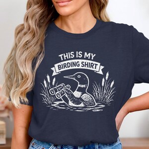 Bird Watching T Shirt, This Is My Birding Shirt, Bird Enthusiast Gift, Funny Bird Lover Tee, Nature Wildlife Birdwatching Apparel