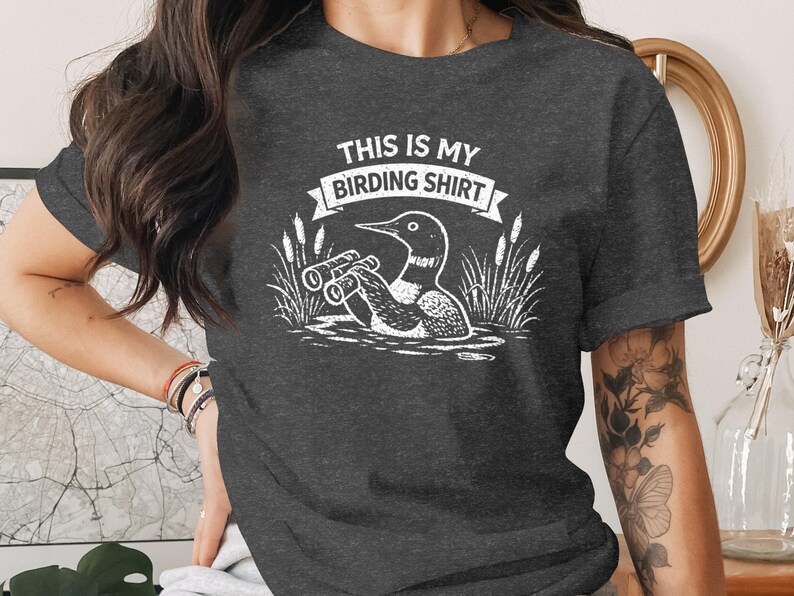 Funny Birding Shirt, This Is My Birding Shirt, Cute Birdwatching Shirt, Birder Gift, Nature Lover T-Shirt, Bird Watcher Tee, Novelty Bird
