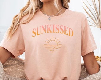 Sunkissed Comfort Colors T-Shirt: Neon Summer Beach Tee