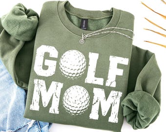 Golf Mom Sweatshirt: Golf Ball Graphic, Unisex Fit
