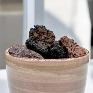 Verspreider van etherische olie van lavasteen: keramische kom, vulkanisch gesteente