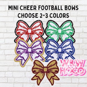 Football Mini Cheer Bow Cutout for Homecoming Mums, Homecoming Mum Cut Out, Cheerleader Mum Cutout, Cheerleader Mums, Choose Colors, Trinket
