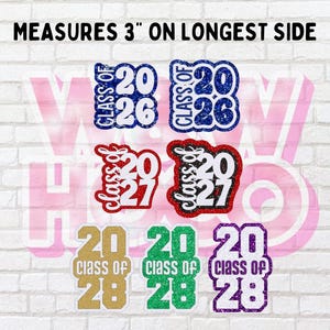 Homecoming Class Of Cutout for Mum, Glitter Cut Outs, School Colors, HOCO, Glitter Homecoming Cutouts, Wholesale Available