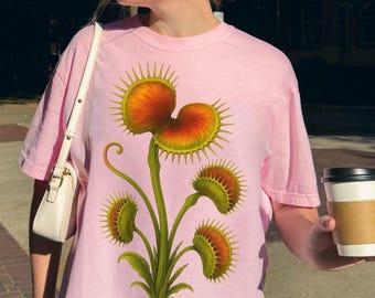 Comfort Colors® Venus Flytrap Shirt, Carnivorous Plant Shirt, Venus Flytrap, Venus Flytrap Gifts, Venus Flytrap Lover, Botanical Lover Shirt