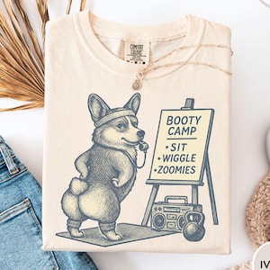Comfort Colors® Funny Corgi Shirt, Funny Dog Shirt, Corgi Vintage Shirt, Cute Dog Lovers Gift, Gift For Dog Mom, Corgi Lover Shirt, Corgi