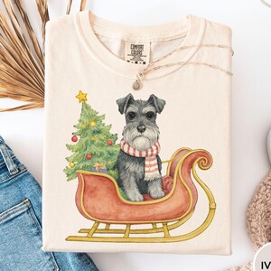 Comfort Colors® Christmas Schnauzer Shirt, Schnauzer Lover Gift, Cute Holiday Schnauzer Shirt, Cute Xmas Schnauzer Shirt, Schnauzer Mom Tee