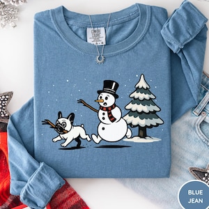 Comfort Colors® Christmas French Bulldog Shirt, Christmas Dog Shirt, Funny Frenchie Shirt, Funny Christmas Shirt, Cute Xmas Frenchie Shirt