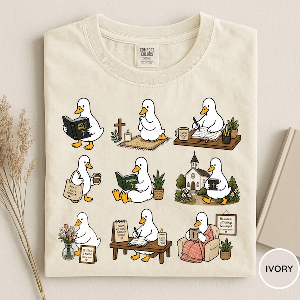 Comfort Colors® Funny Christian Goose Shirt, Faith Goose Shirt, Bible Verse Shirt, Religious Gift, Christian Aesthetic, Trendy Church Shirt