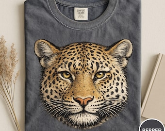Comfort Colors® Vintage Leopard Animal Shirt, Leopard Graphic Tee, Leopard Lover Shirt, Leopard Lover Gift, Vintage Animal Print, Zoo Keeper