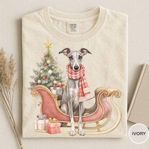 Comfort Colors® Christmas Italian Greyhound Shirt, Holiday Italian Greyhound Shirt, Italian Greyhound Lover Gift, Christmas Whippet Shirt