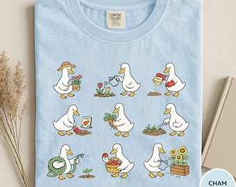 Comfort Colors® Süße Gans Gärtner Shirt, lustiges Garten Shirt, süßes Garten Shirt, Garten Liebhaber Shirt, Pflanzen Liebhaber Shirt, Gärtner