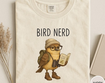 Comfort Colors® Bird Nerd Shirt, Bird Watcher Shirt, Bird Lover Shirt, Birding Apparel, Funny Bird Watcher Shirt, Gift for Bird Nerds, Birds