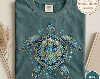 Comfort Colors® Sea Turtle Shirt, Turtle Lover Gift, Summer Vibes Shirt, Ocean Shirt, Sealife Shirt, Sea Animals Shirt, Hello Summer Beach