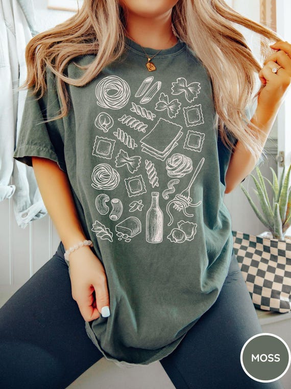 Comfort Colors® Pasta Shirt, Pasta Club TShirt, Vintage Pasta Shirt, Pasta Lover Shirt, Retro Graphic Tee, Vintage Aesthetic Spaghetti Shirt
