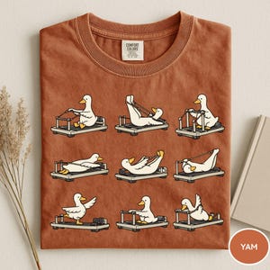 Comfort Colors® Pilates Gans Shirt, lustiges lustiges lustiges Gans Pilates Shirt,Reformer Pilates T-Shirt, Pilates Mädchen Geschenk, Pilates Liebhaber Shirt, Workout Yam