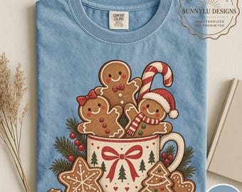 Comfort Colors® Gingerbread Christmas Shirt, Cute Holiday Cookie Tee, Gingerbread Lover Shirt, Gingerbread Man Shirt, Christmas Baking Shirt