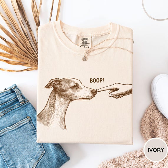 Comfort Colors® Greyhound Boop Shirt, Funny Whippet Dog Shirt, Cute Greyhound Shirt, Funny Dog Shirt, Iggy Shirt, Italian Greyhound Shirt