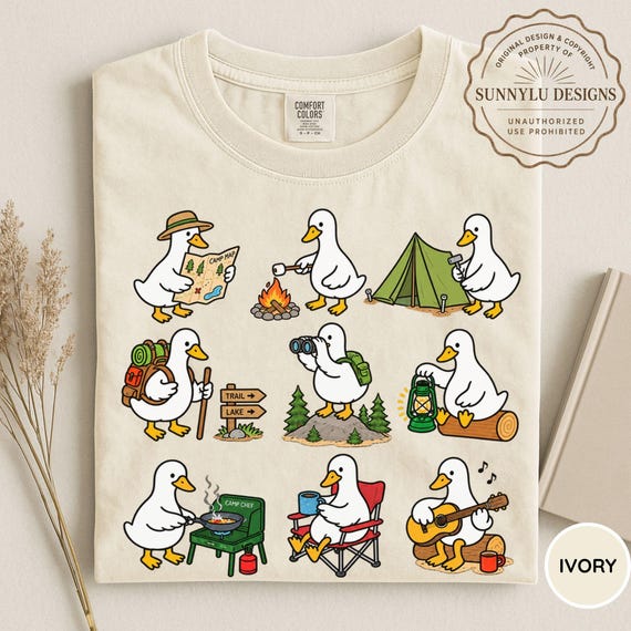 Comfort Colors® Cute Goose Camping Shirt, Camping Goose Shirt, Funny Camping Shirt, Outdoorsy Nature Shirt, Camp Life Gift, Camping Lover
