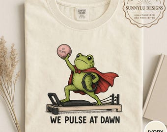 Comfort Colors® Funny Pilates Shirt, Pilates Lover Shirt, Pilates Fan Shirt, Pilates Lover Gift, Cute Pilates Shirt, Funny Frog Pilates Tee
