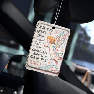 Guardian Angel Car Air Freshener, Inspirational Auto Decor, Unique Gift for Drivers, Automotive Scent Diffuser, Angel Wings Decoration
