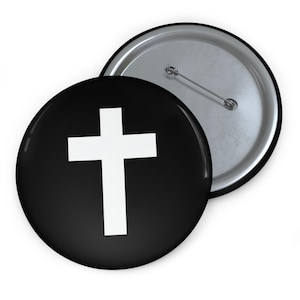 Cross Pin Buttons for Faith & Spirituality, Religious Gifts, Christian Accessories, Badge Pins for Events, Button Badges