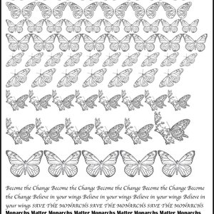 Butterfly Decals, Full Sheet, Monarch Butterfly Decals, Painting with Fire, Decals for enamel, Enamel, Ceramic Decals, Ceramics, or Glass image 1