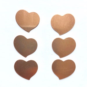 Copper Heart, Heart Stylized, Heart Charm, Blank, Copper Stamping, Copper Form, Copper Component, Copper, Copper Shape, Painting with Fire image 2