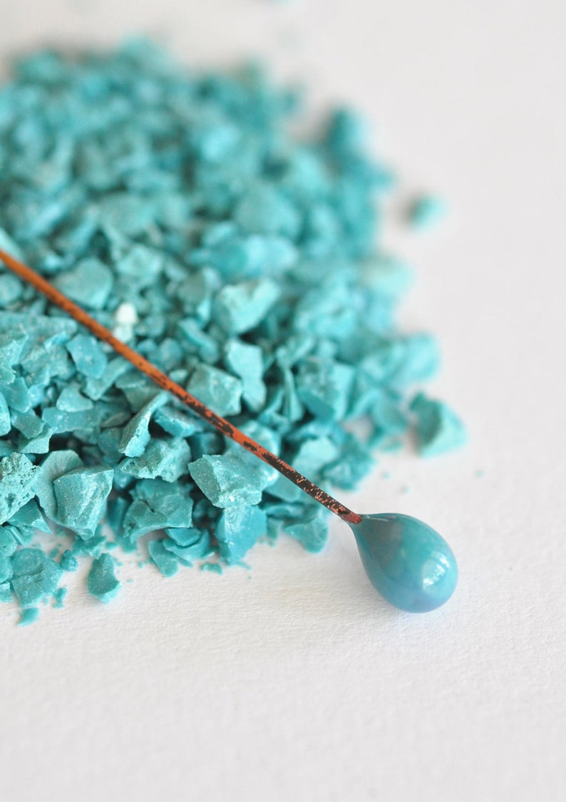 6/20 Enamel 1420 Mint Green Green Enamel Lump Enamel Glass Etsy